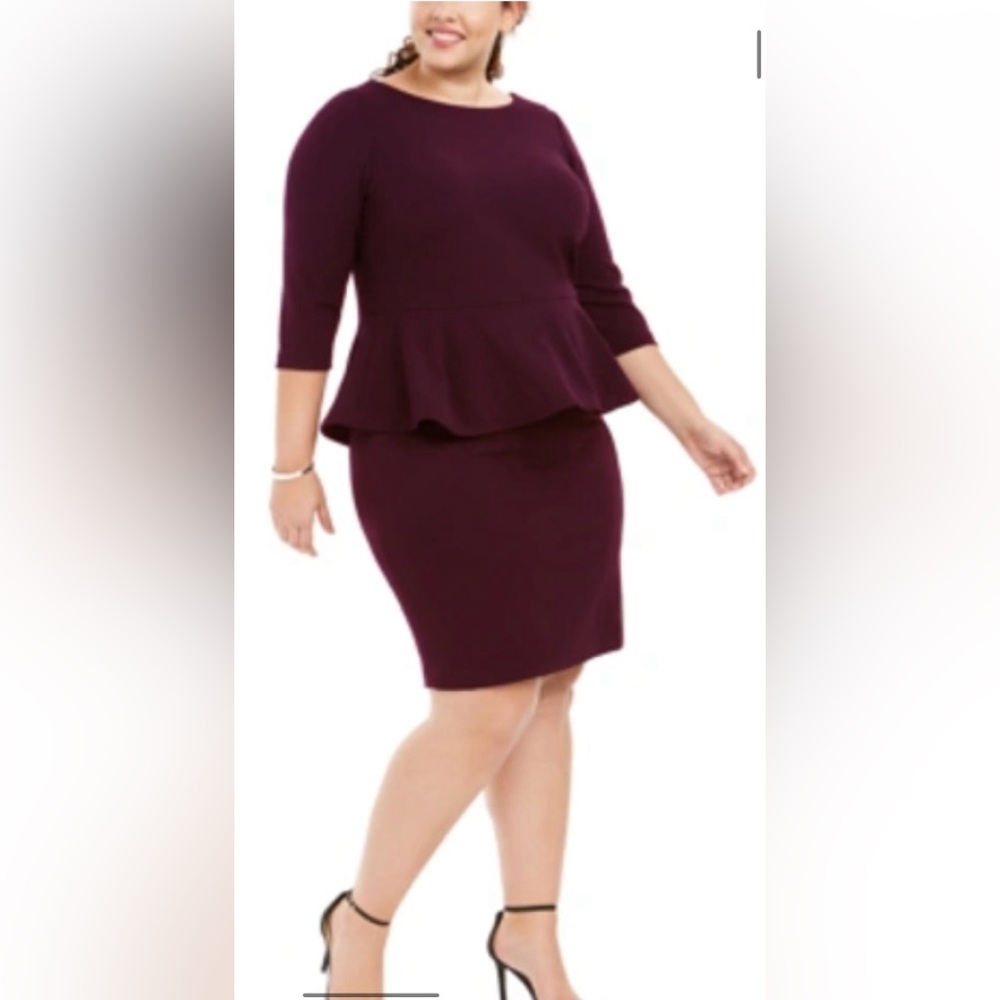 calvin klein peplum sheath dress Brand New